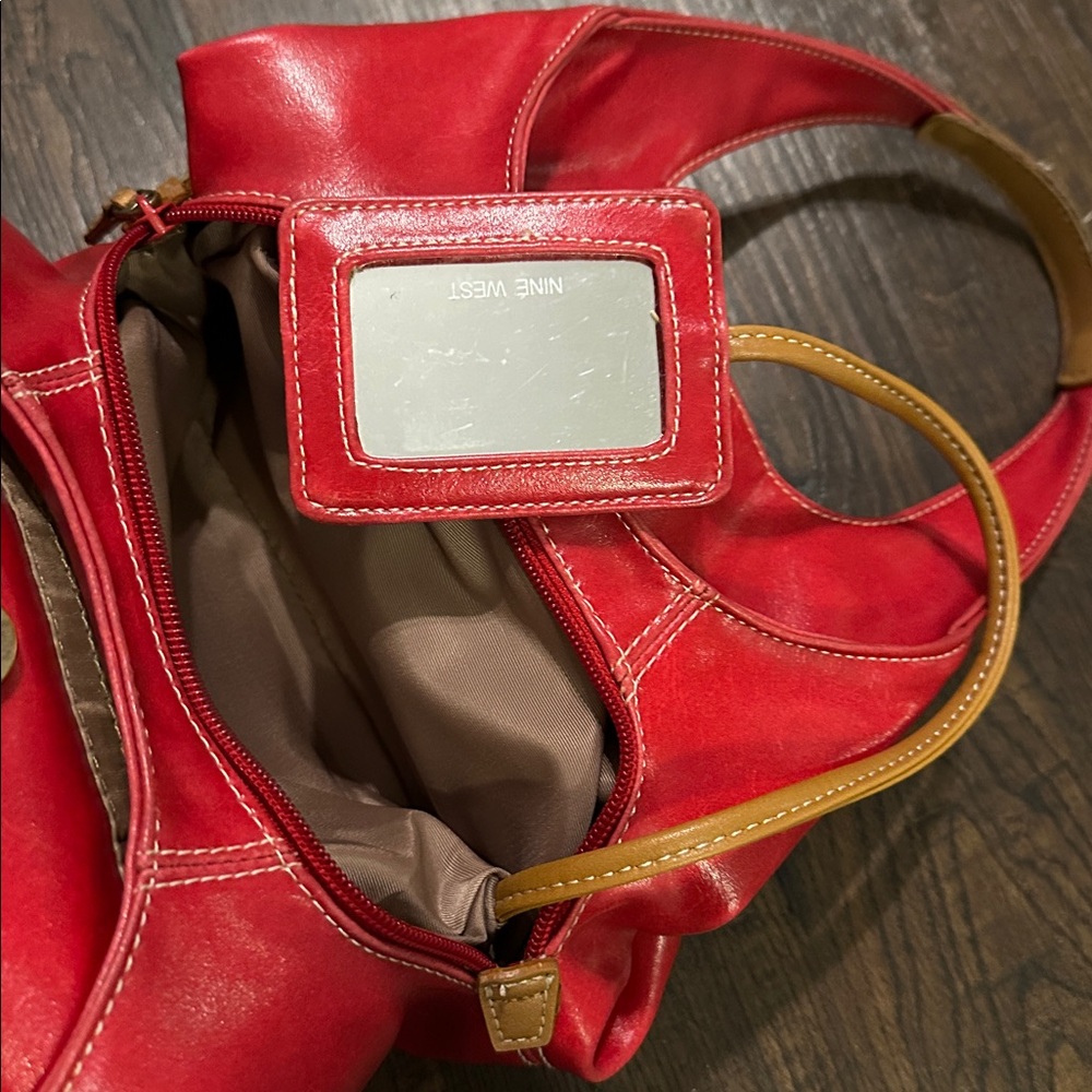 Nine West Mini Red Leather Women's purse - Picture 5 of 8